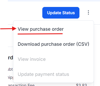 View Purchase Order 2